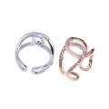 Fashion OPening Ring Wholesale Stainless Steel Meaningful pared Diamond Rings